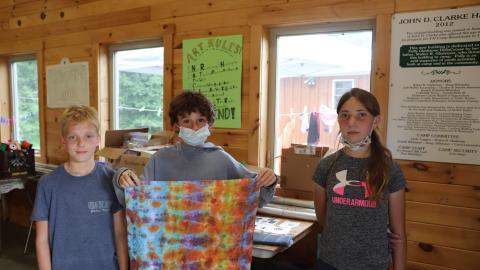 Youth showing their Tie-Dye Bandana