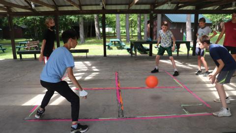 Youth Playing 4-Square