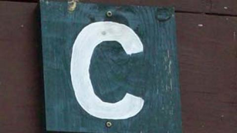 Platoon C name board reading "California Girls"