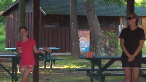 Youth performing a skit. 