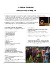 Overnight Packing List